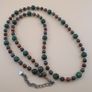 Vintage Jade & Tiger Eyes Stones Beads & Old Brass Beads Necklace Image 5