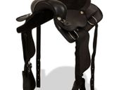 Western Saddle, Headstall&Breast Collar Real Leather 17