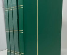Green Black pages Stamp Stock book 16/32 side. 9-line. New and factory sealed.