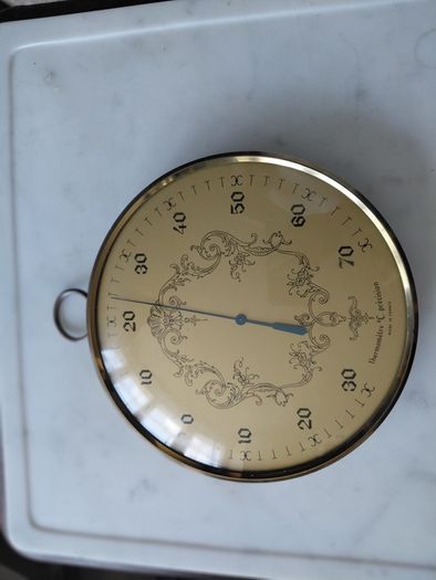 Vintage French wall hanging thermometer