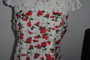 Phase Eight white floral top size UK14 EU42 Postage included