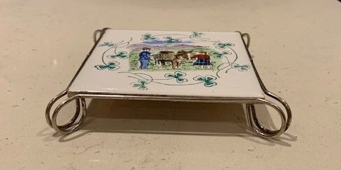 Mid-century Tile Pot Stand