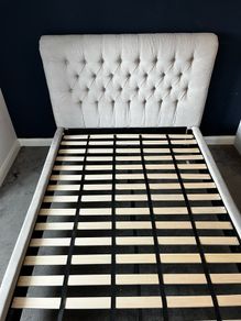 Bed frame - Double - Beige