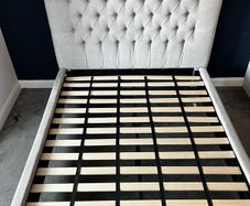 Bed frame - Double - Beige