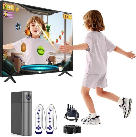 TV Game Console for Kids: AR Motion Sensing Plug and Play System for Indoor Exercise & Home Interactive