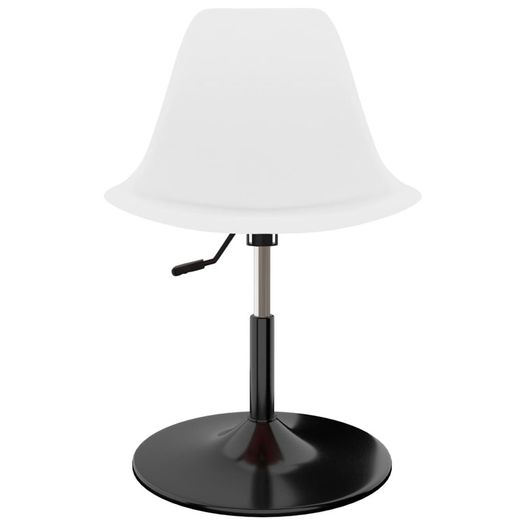Swivel Dining Chairs 6 pcs White PP