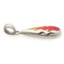Vintage 925 Sterling Silver Signed Flame Teardrop Pendant Image 6