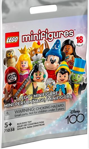Lego 71038 Disney 100 Mini Figures, Complete Set with All 18 Figures