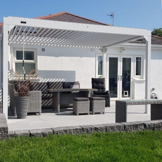 Pergolux Modern Pergola White 3x3x2.4m