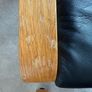 Ikea Poang Leather Chair & Footstool Image 9