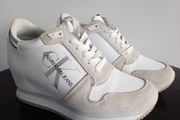 Calvin Klein Leather Platform Slip-On Shoes UK 3.5