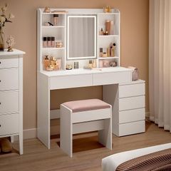 Dressing table LED Mirror light  with side drawers