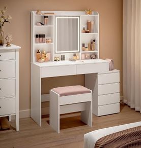 Dressing table LED Mirror light  with side drawers
