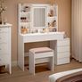 Dressing table with LED lighting and drawers Image 4