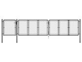 Garden Gate Steel 100x495 cm Anthracite