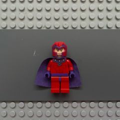 lego super heroes sh0031 Magneto minifigure- Red Outfit, Cloth Cape