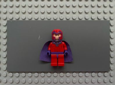 lego super heroes sh0031 Magneto minifigure- Red Outfit, Cloth Cape