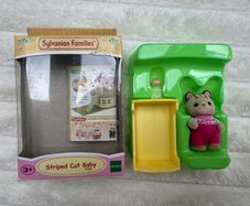 Sylvanian Families Striped Cat Baby 5186 Opened Damaged Box Please see pictures