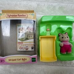 Sylvanian Families Striped Cat Baby 5186 Opened Damaged Box Please see pictures
