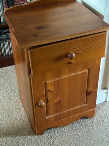 Wooden bedside table