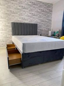 Divan Double & King Size Bed Frame With Mattress