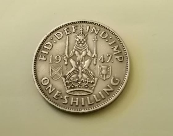 1947 George VI UK Shilling variant