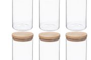 BRAND NEW Glass jars with wooden lid set of 6pcs 1L