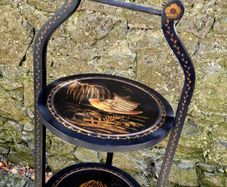 Antique laquered chinoiserie cakestand