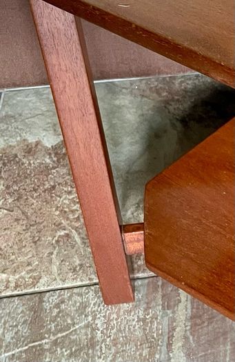 Unique 1950s Mid Century Solid Teak Side Occasional or Small Coffee table
