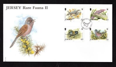 2004 Jersey Endangered Species Rare Fauna II Commemorative Stamps First Day Cover (FDC)