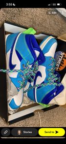 Blue and green sprite Jordan's