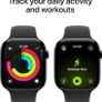 Apple Watch Series 11 GPS 46mm Smartwatch with Jet Black Aluminium Case with Black Sport Band 100% battery health Image 3