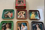 Coca Cola 6 Metal Liberty Coasters