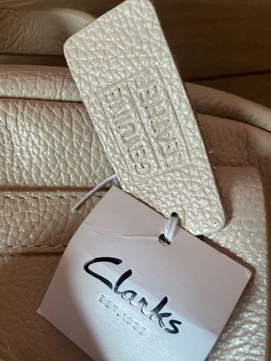 Women's bag backpack Clarks Genuine leather light sand colour Brand new