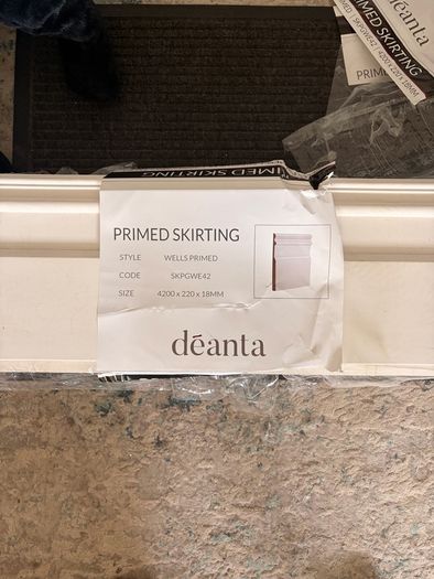 8 lengths of Wells Primed MDF Skirting Board comes in 4200mm x 220mm x 18mm per Length