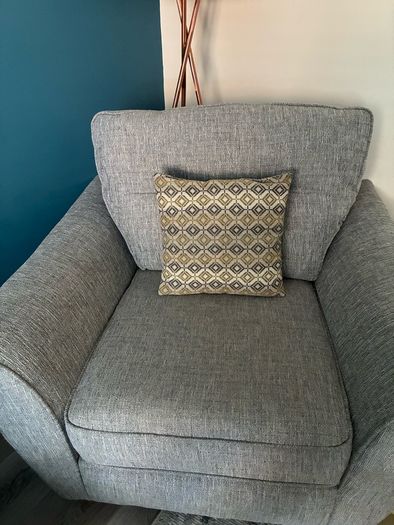 Corner sofa and Arm Chair with Foot Stool