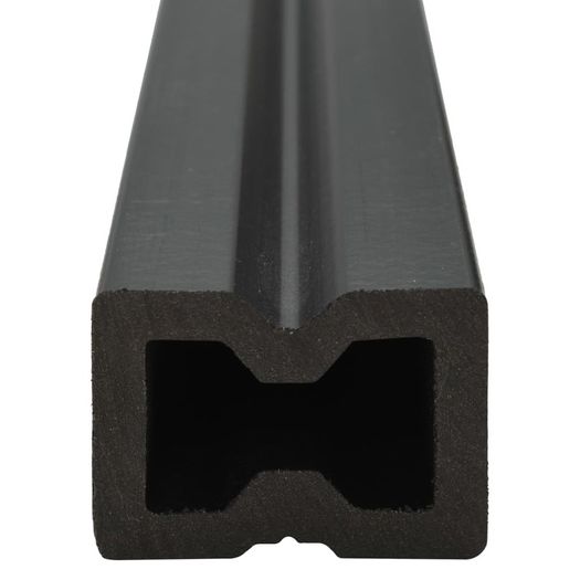 WPC Solid Decking Boards with Accessories 16 m(sqr) 2.2 m Black