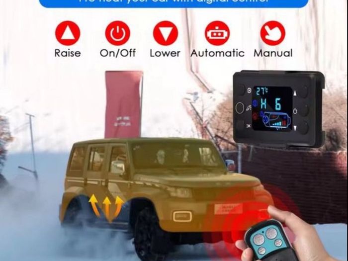 New  12V Air Diesel Heater 5KW Diesel Parking Heater LCD Switch Diesel Heater Muffler for RV Motorhome Trailer Trucks Boats come with tank full kit