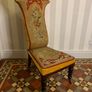 Victorian rosewood prie dieu or prayer nursing chair with original needlepoint upholstery. Image 2