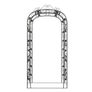 Garden Arch Black 116x45x240 cm Steel Image 2