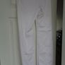 Ladies White Cotton Bootleg Trousers for Sale Image 2