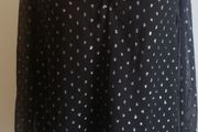 Pep &amp; Co Ladies Top Blouse New With Tags Black &amp; Silver Size 10