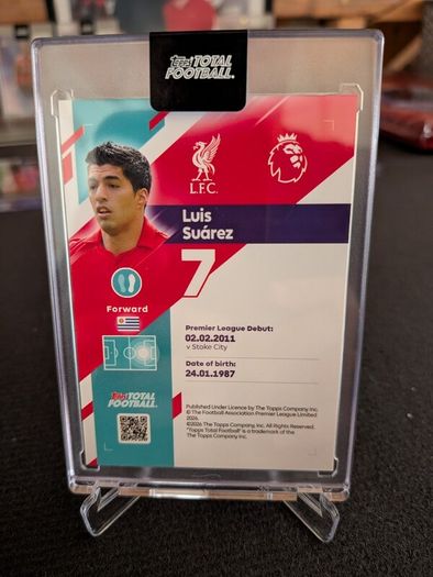 Luis Suarez Liverpool FC Topps Total Football Greatest Show card /75