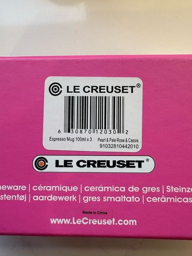 le Creuset set of 3 espresso cups