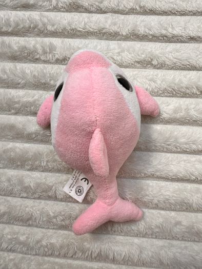 Pink white Dolphin Jumbo approx. 19 cm. (with tail) The batteries are running out Used Please see photos