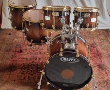 Mapex Orion Series 10 12 14 16 20 drum set kit maple burl Coffee Burst 24k gold Hardware