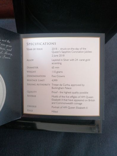 2018 Five Crown Coin