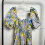 Farm Rio Floral Mini Dress Sz 12UK 8US L Smock Puff Sleeves Casual Resort Image 10