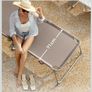 SONGMICS GCB022K01 Large Folding Sun Lounger, Sun Lounger, 200 x 71 x 38 cm, Load Capacity 150 kg, with Sun Shade and Reclining Backrest for Garden, Pool, Terrace, Taupe Image 2