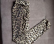 Animal print ruched bum leggings, size 10